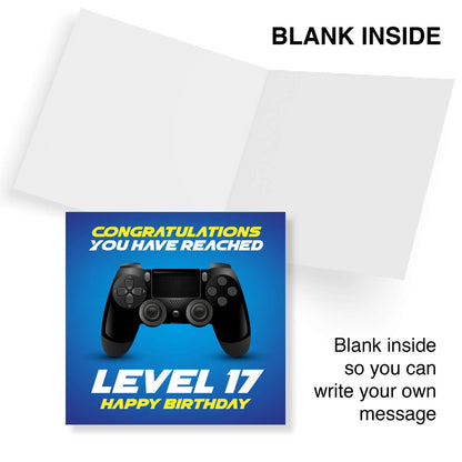 Level 17 – Happy Birthday Gamer Card