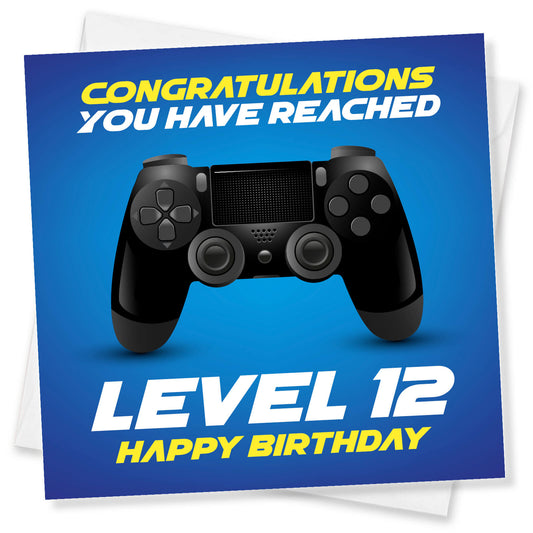 Level 12 – Happy Birthday Gamer Card