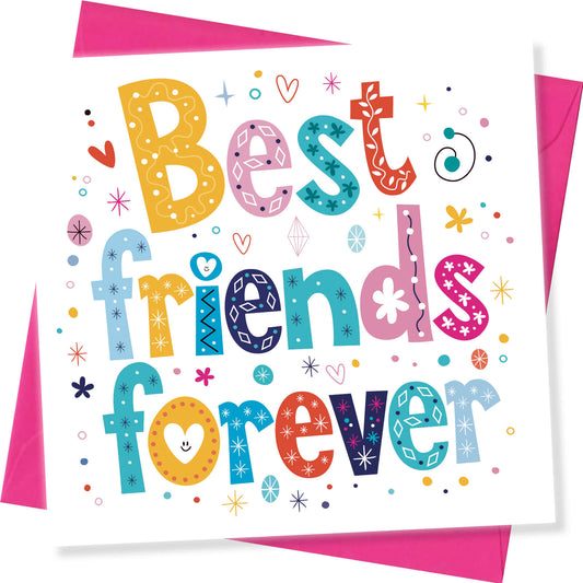 Best Friends Forever – Colourful Letters Card