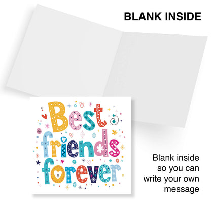 Best Friends Forever – Colourful Letters Card