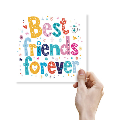 Best Friends Forever – Colourful Letters Card