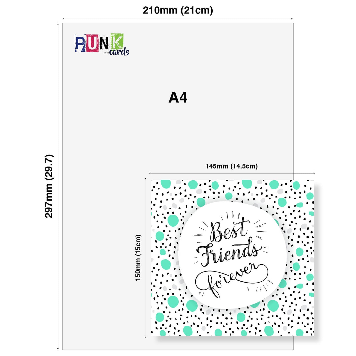 Best Friends Forever – Polka Dot Card