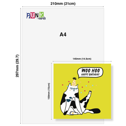 Woo Hoo! Happy Birthday – Party Cat Card