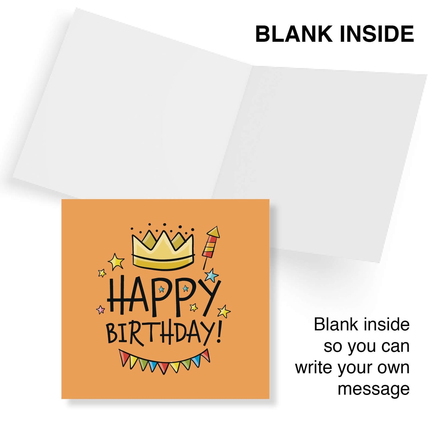 Happy Birthday – Crown & Bunting Card