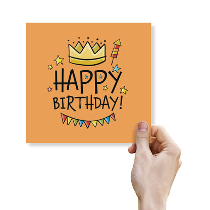Happy Birthday – Crown & Bunting Card
