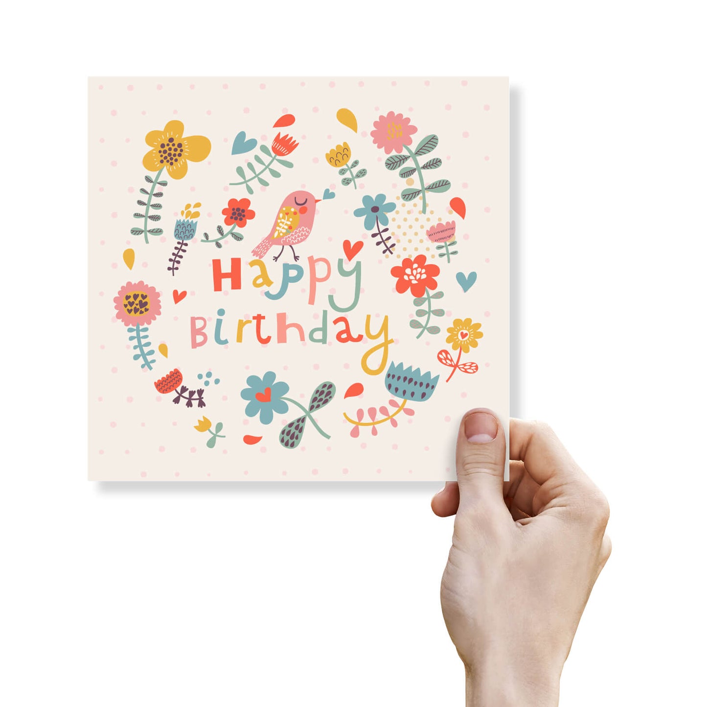 Happy Birthday – Floral Bird Card