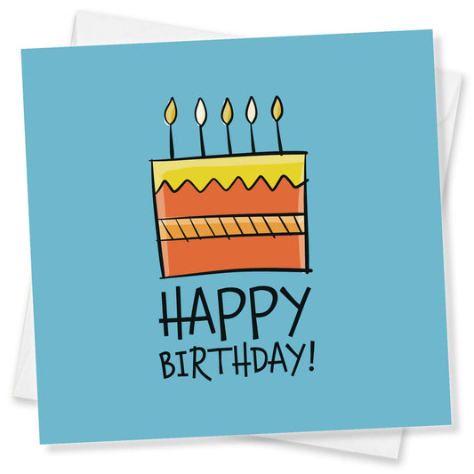 Happy Birthday – Cake & Candles Card