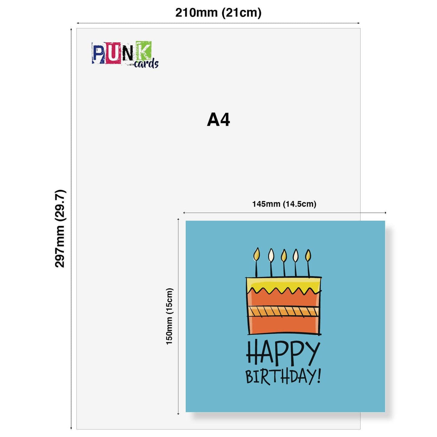 Happy Birthday – Cake & Candles Card