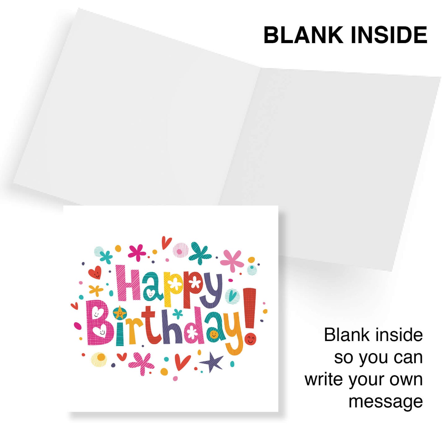 Happy Birthday – Fun & Colourful Lettering Card