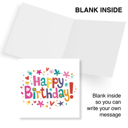 Happy Birthday – Fun & Colourful Lettering Card