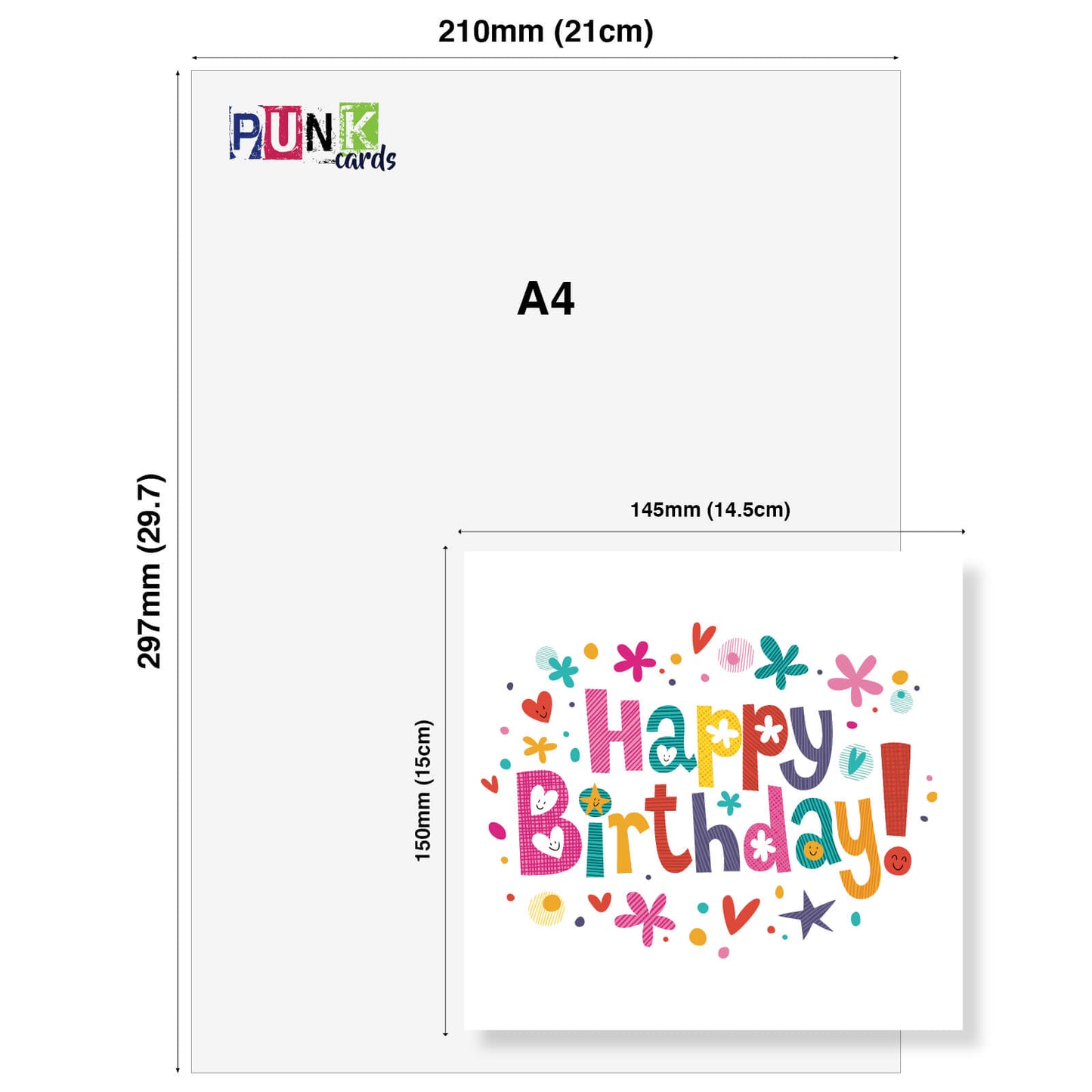Happy Birthday – Fun & Colourful Lettering Card