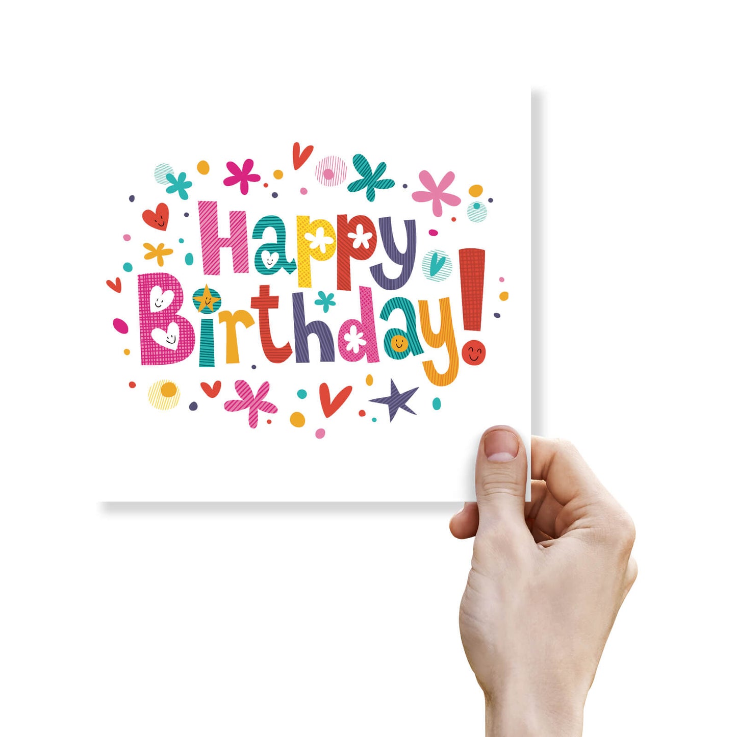 Happy Birthday – Fun & Colourful Lettering Card