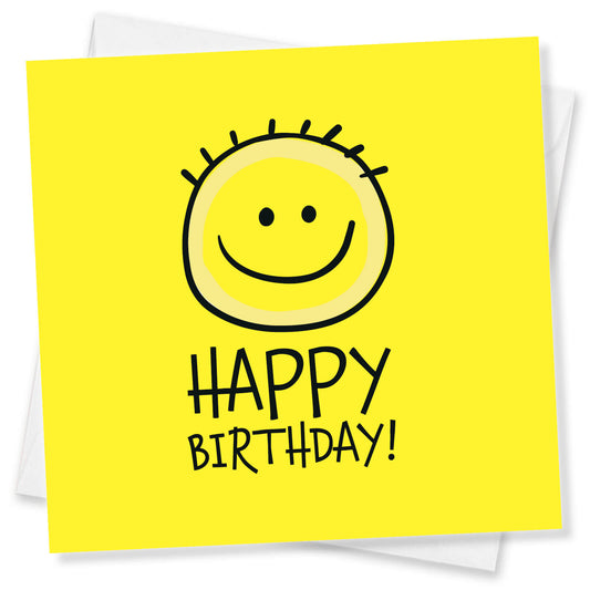 Happy Birthday – Smiley Face Card