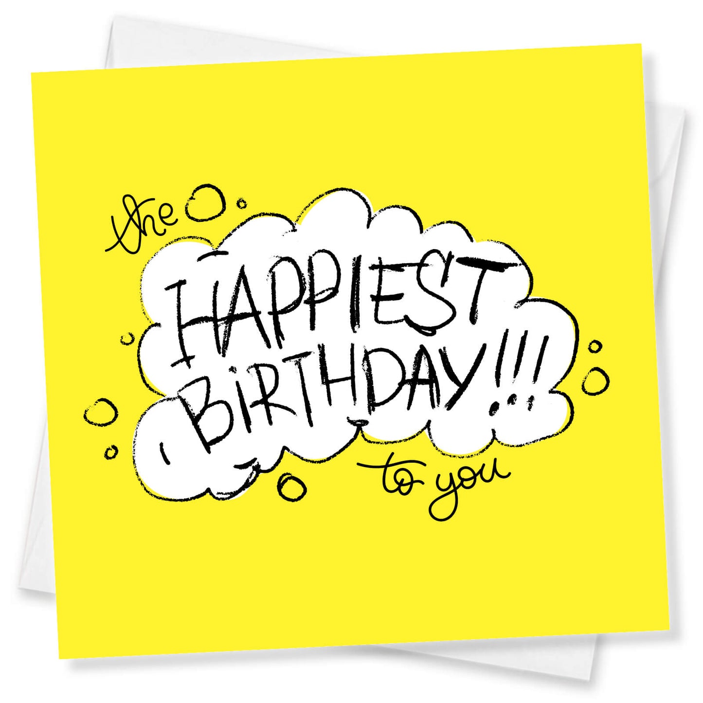The Happiest Birthday – Yellow Birthday Card