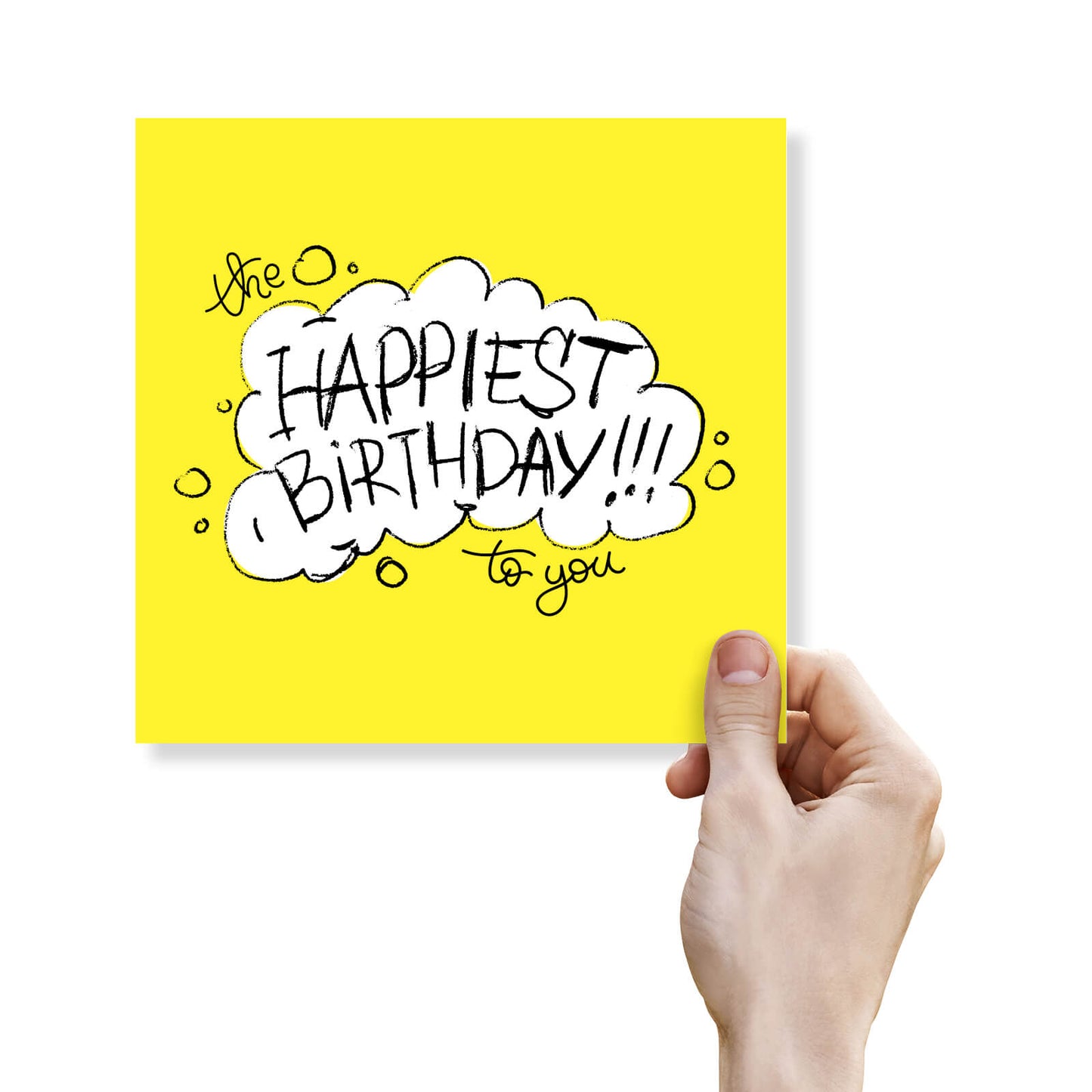 The Happiest Birthday – Yellow Birthday Card