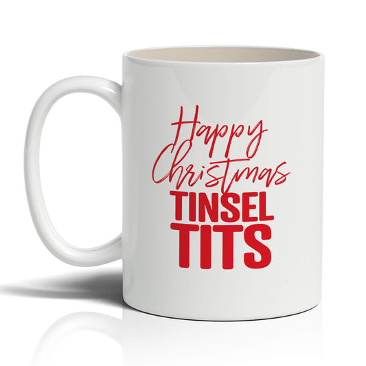 Happy Christmas Tinsel Tits Mug