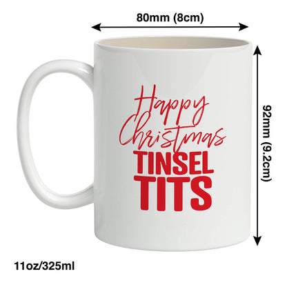 Happy Christmas Tinsel Tits Mug