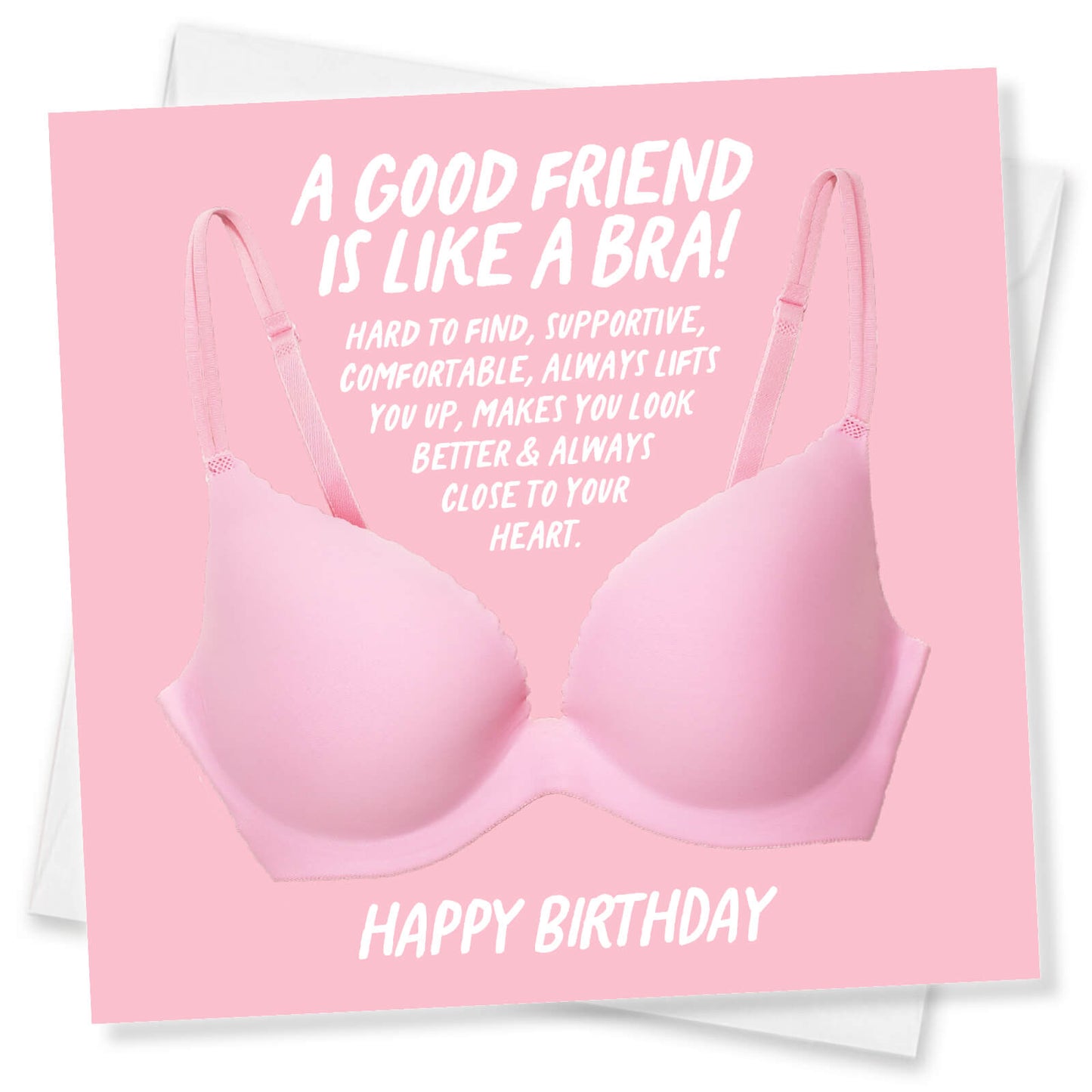 "A Good Friend is Like a Bra" Birthday Card