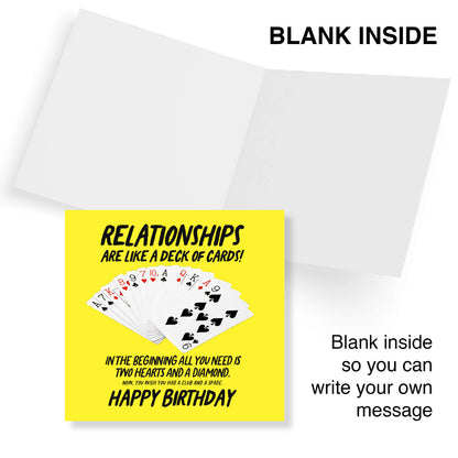 Relationships Are Like a Deck of Cards Birthday Card