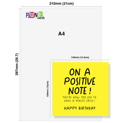On a Positive Note Birthday Card