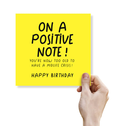 On a Positive Note Birthday Card