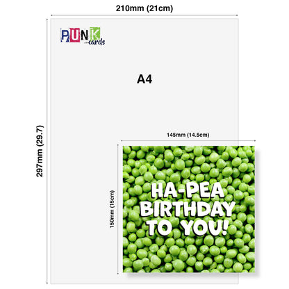 "Ha-PEA Birthday" Card