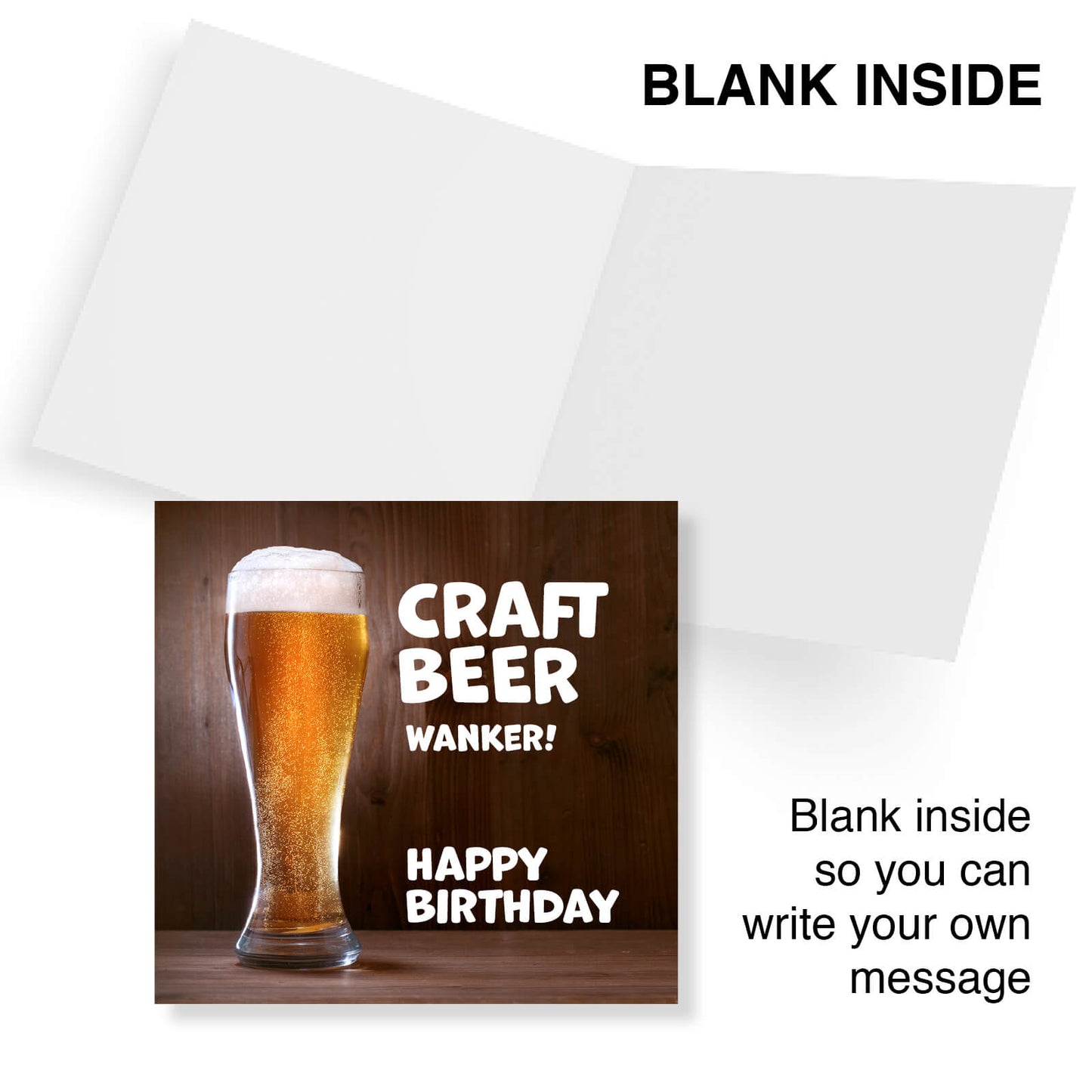 Craft Beer Wanker (Wood Background)