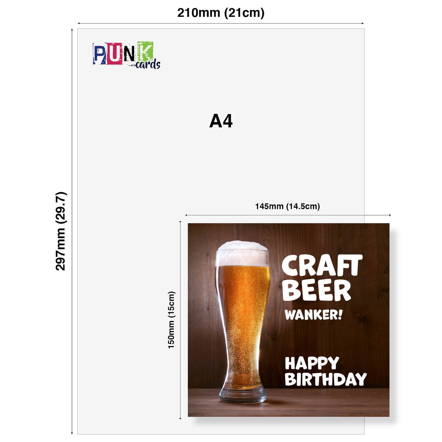 Craft Beer Wanker (Wood Background)