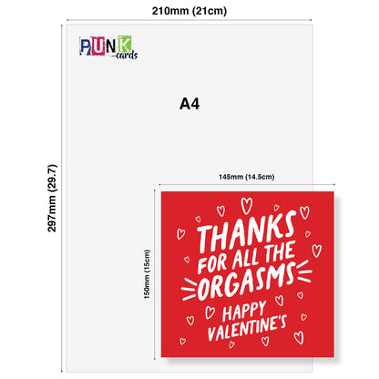 Thanks for All the Orgasms – Valentine’s Card