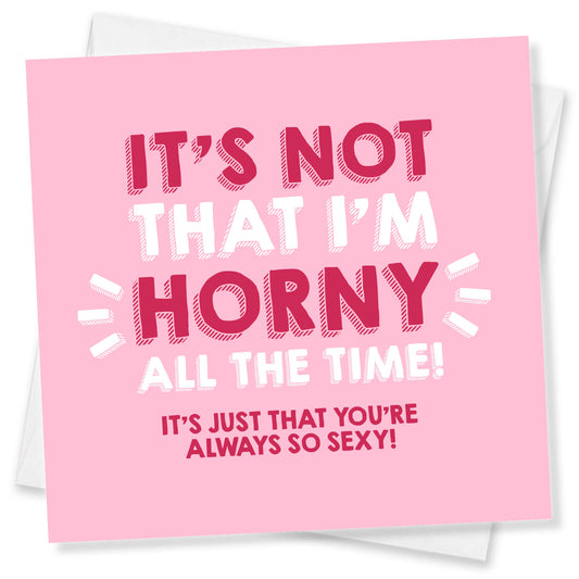 It’s Not That I’m Horny All the Time… – Naughty Valentine’s or Birthday Card