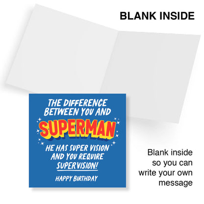 The Difference between you and Superman