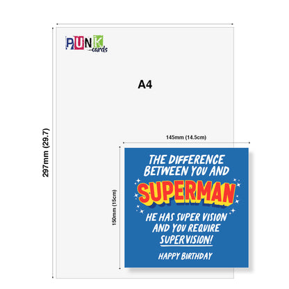 The Difference between you and Superman