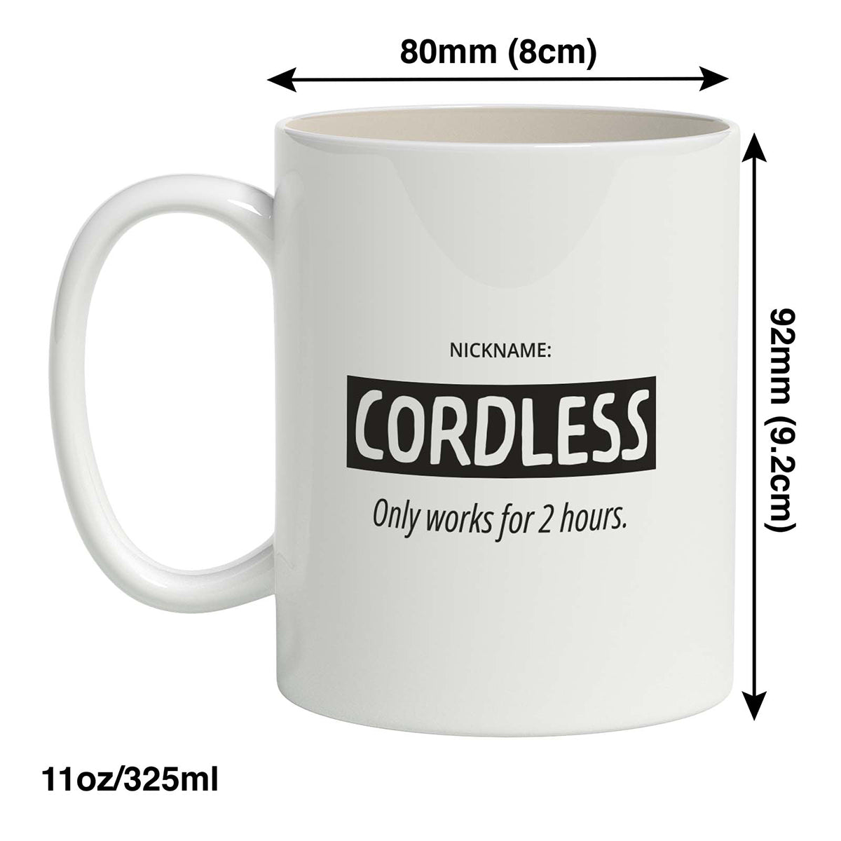 Nickname: Cordless Only works for 2 hours